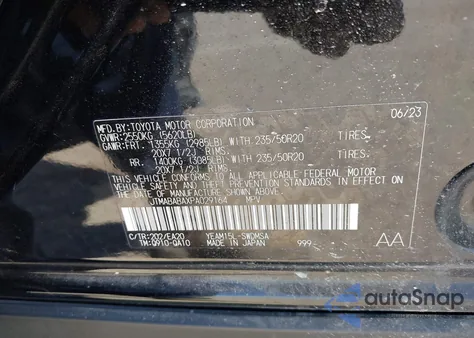 2023 Subaru Solterra Limited from USA, damaged, VIN JTMABABAXPA029164